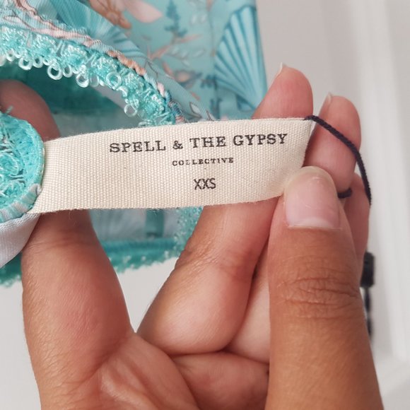 Spell & the Gypsy Collective Seashell Bralette in seafoam - Picture 7 of 7